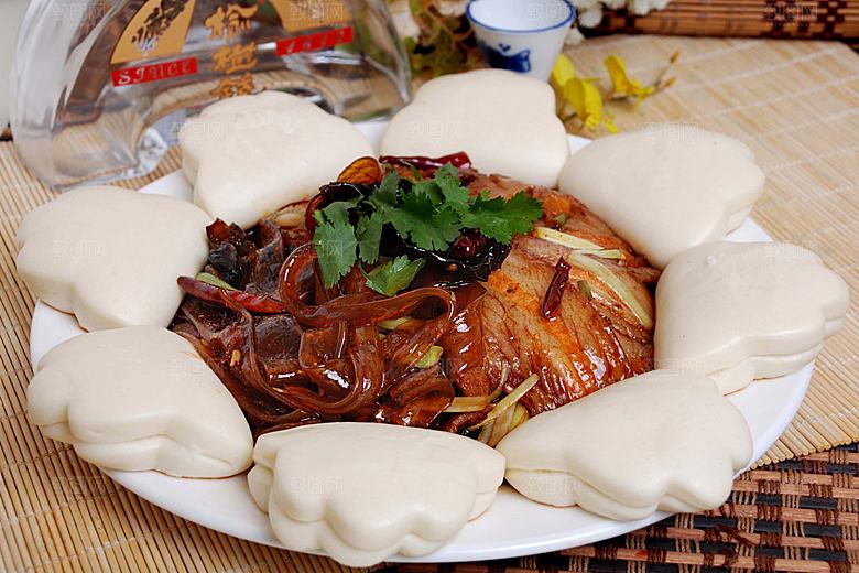 青蒜烧五花肉高清图片设计素材
