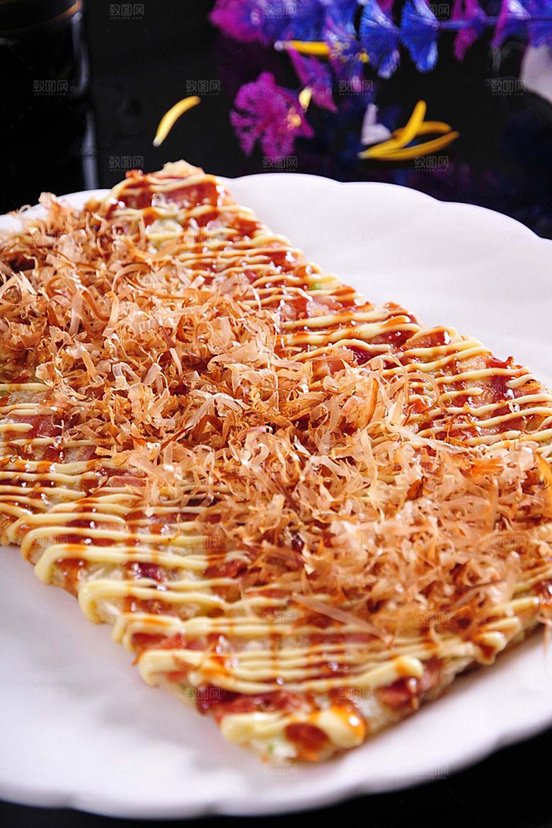 日式培根薄饼高清图片设计素材