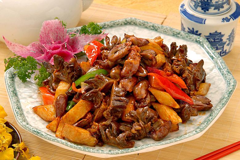 胗心烧土豆高清图片设计素材
