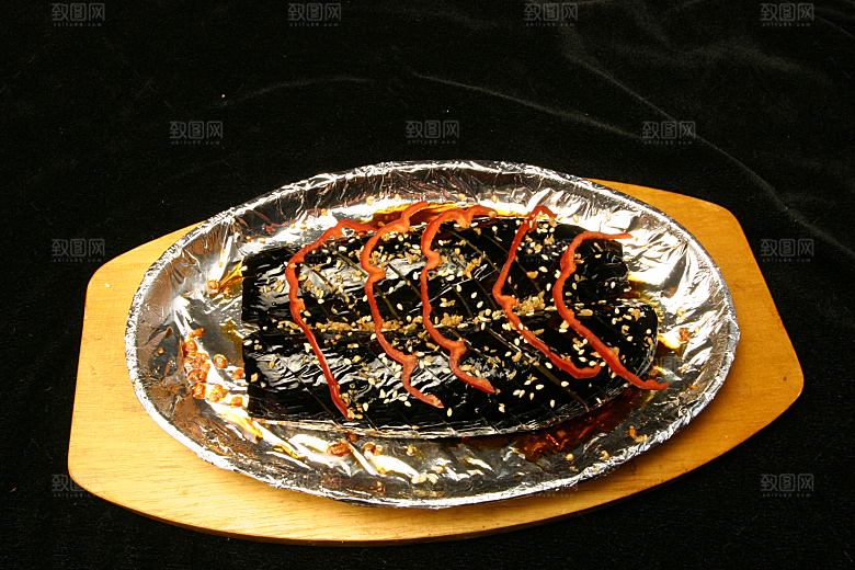 4铁板烧茄子高清图片设计素材