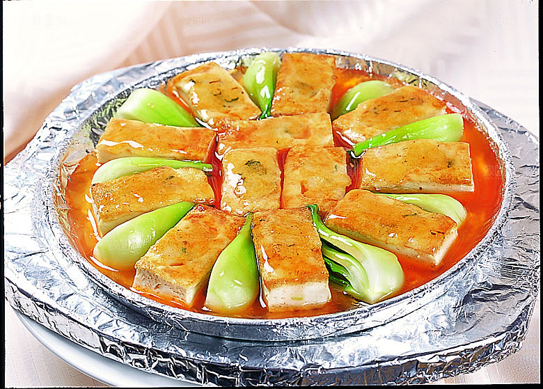 铁板鲍汁酿豆腐高清图片设计素材