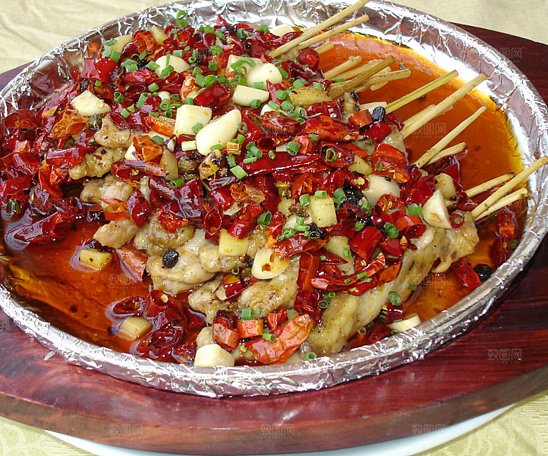 铁板辣仔串串兔高清图片设计素材