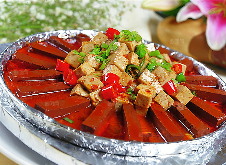 铁板羊血豆腐 18元高清图片设计素材