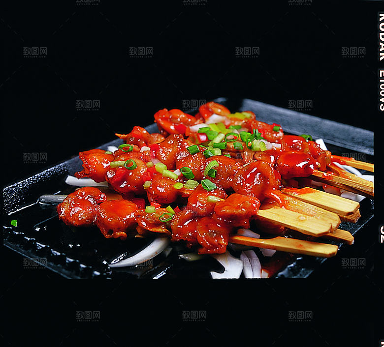 板扇贝串高清图片设计素材