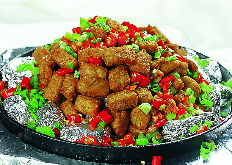 铁板石头肉高清图片设计素材