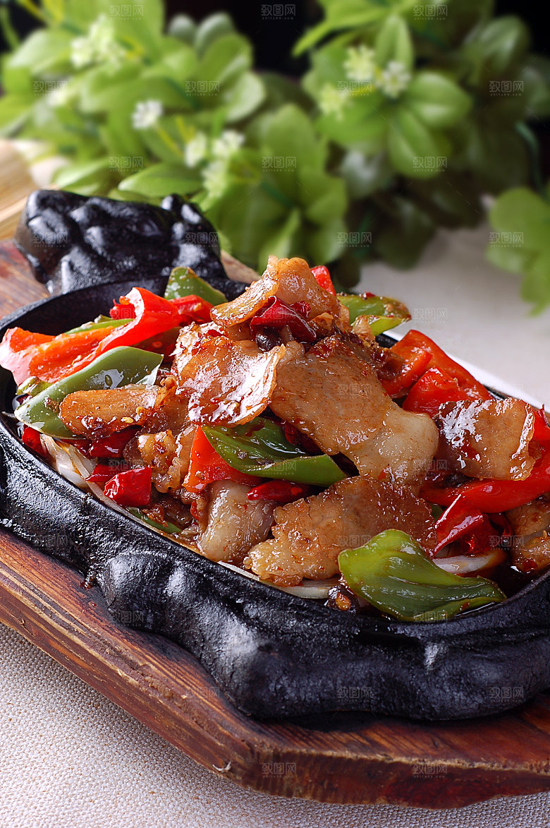 热-铁板回锅肉高清图片设计素材