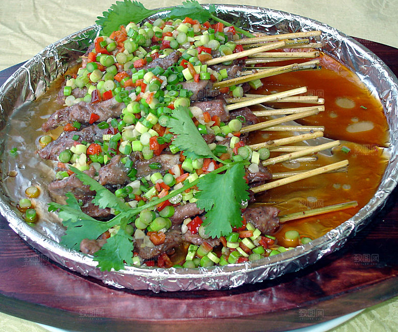 铁板羊肉串高清图片设计素材