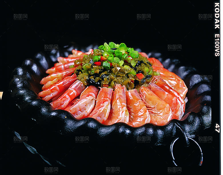 铁板开胃虾高清图片设计素材