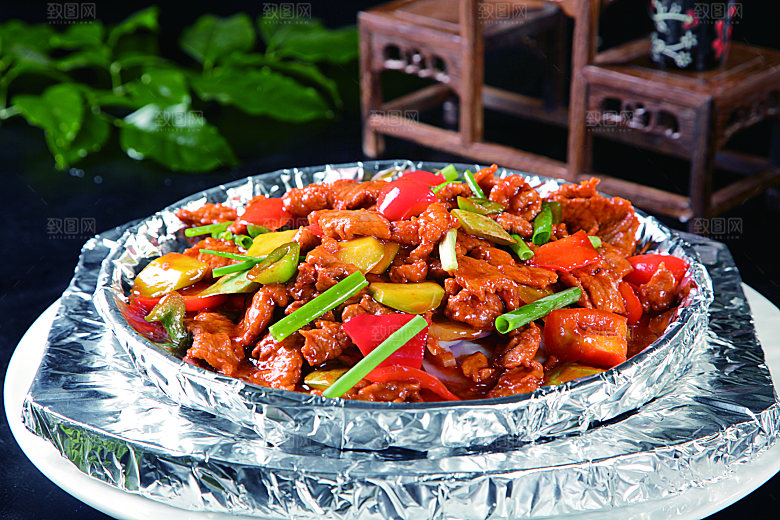铁板鹿肉高清图片设计素材