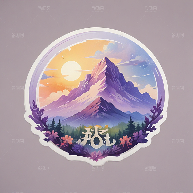 快乐澳牧插画卡通风格贴纸
