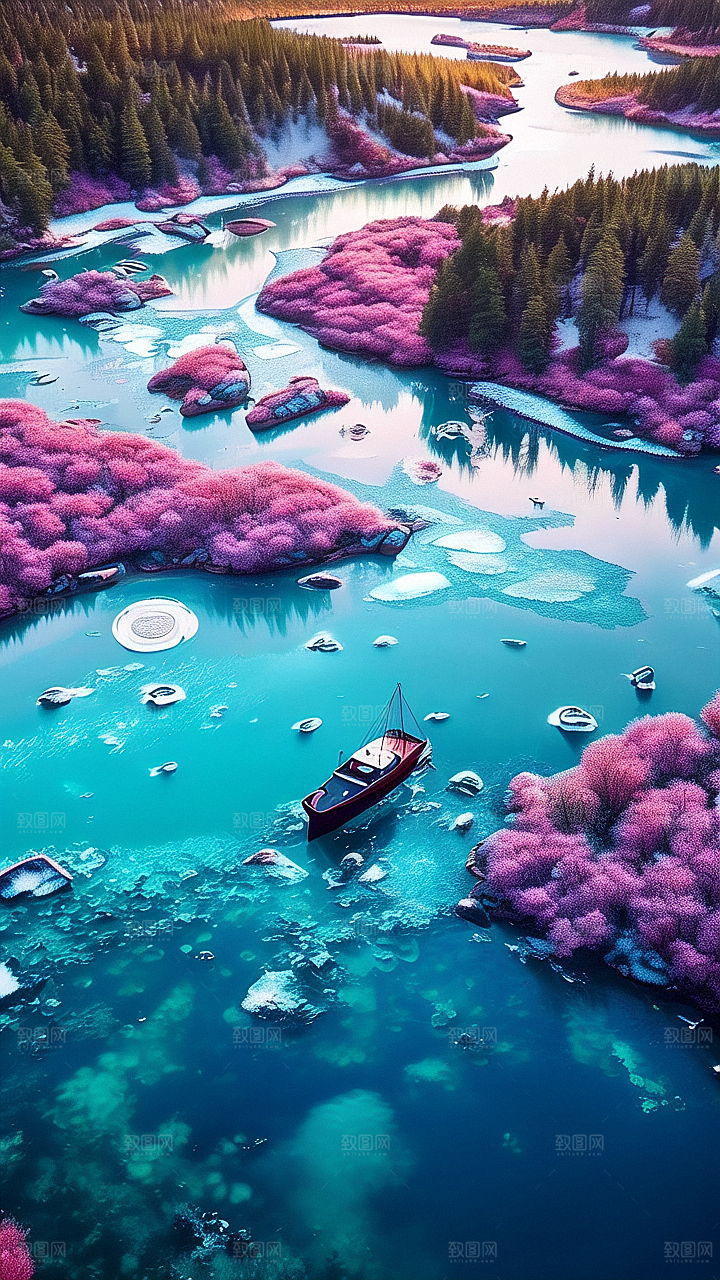 美丽河流景观图片