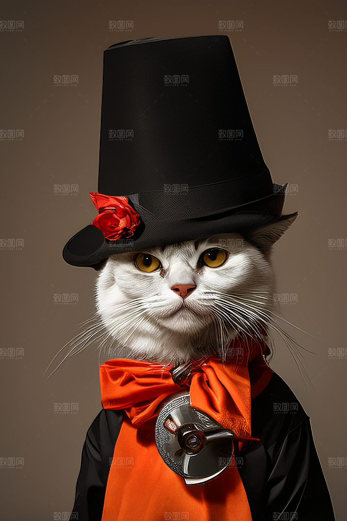 穿衣服的猫图片素材