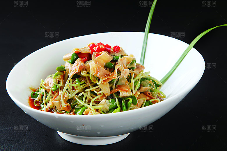 虎皮大拌菜餐饮高清图片素材