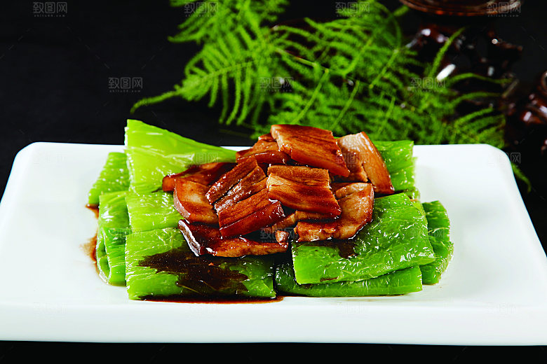 虎皮椒爆卤肉餐饮高清图片素材