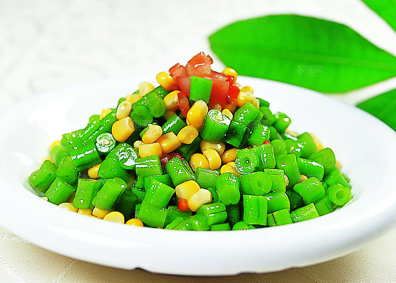 碧绿嫩豆餐饮高清图片素材