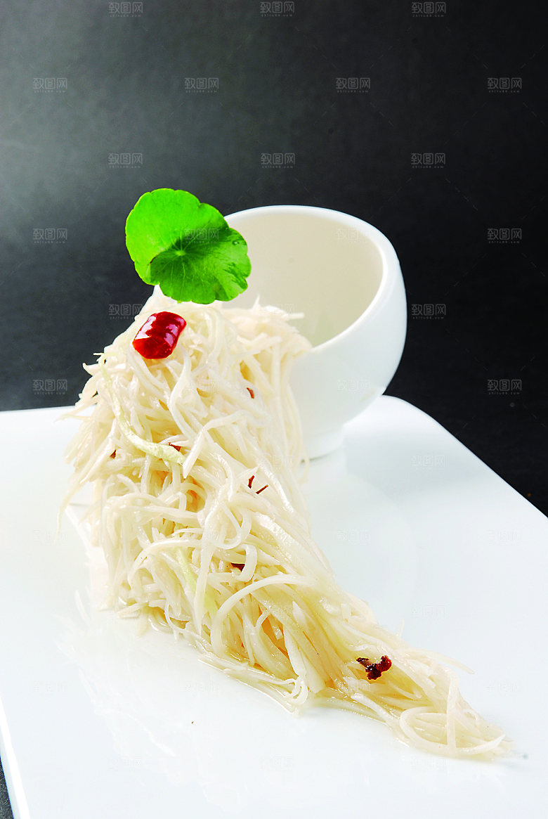 风味炝莲丝 餐饮高清图片素材