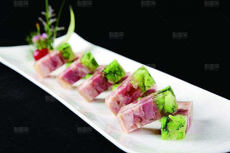 碧绿水晶蹄 餐饮高清图片素材