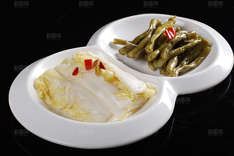 风味娃娃菜风味豆餐饮高清图片素材