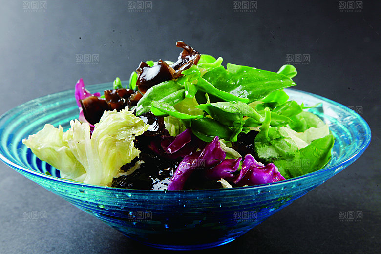 秋爽青菜钵餐饮高清图片素材
