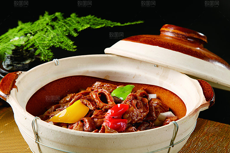 砂锅锔肥餐饮高清图片素材