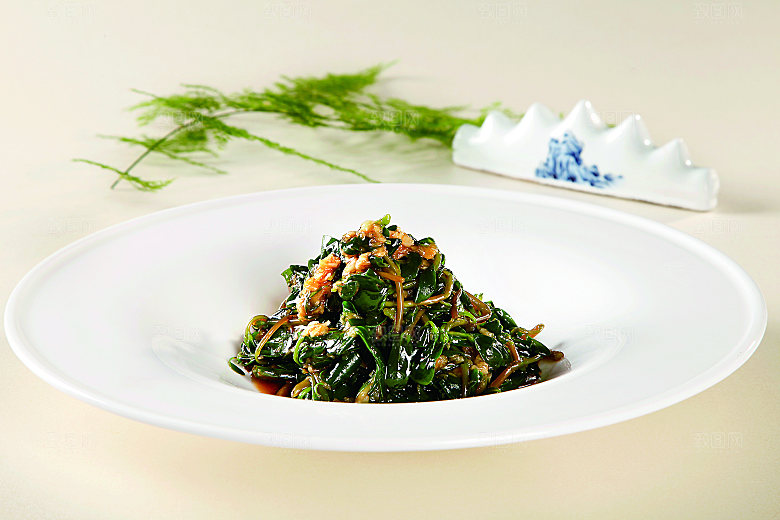 蒜拌马齿菜餐饮高清图片素材