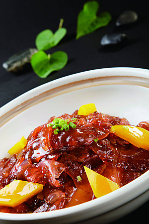 砂锅野生红蜇头 餐饮高清图片素材