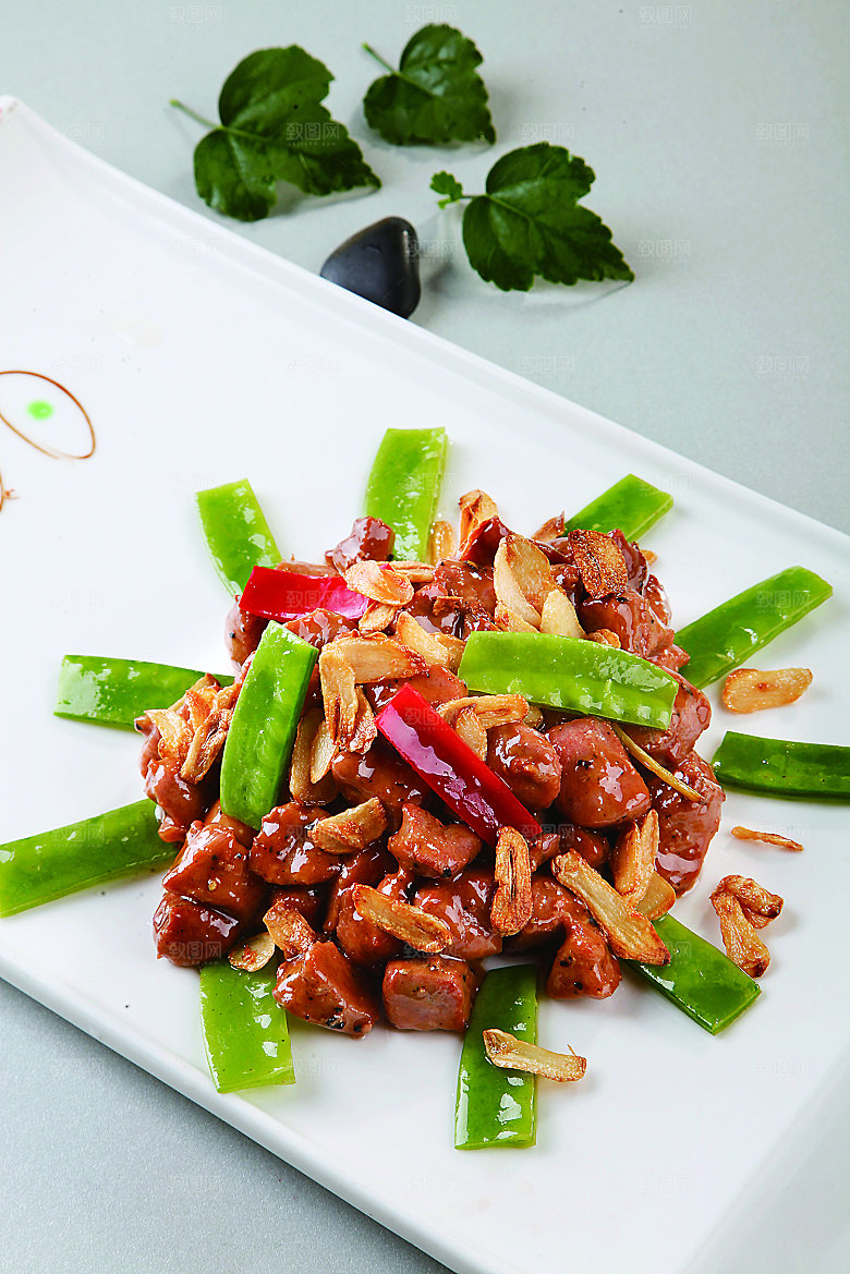 蒜片牛小肉餐饮高清图片素材