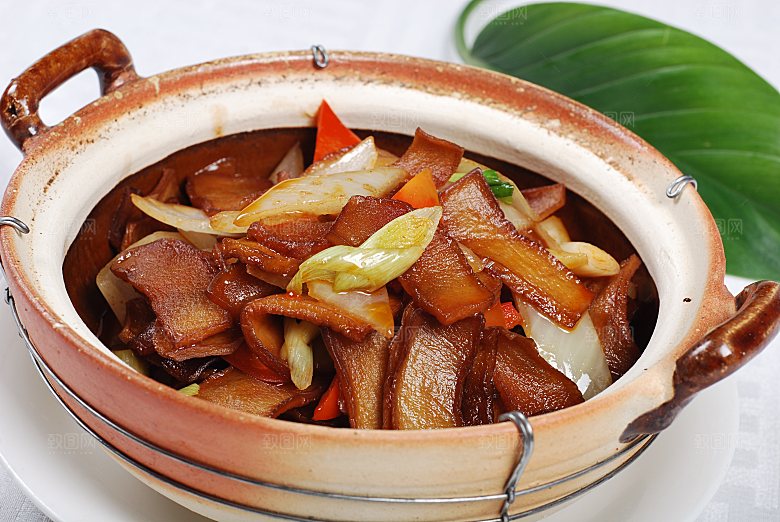 砂窝杏鲍餐饮高清图片素材