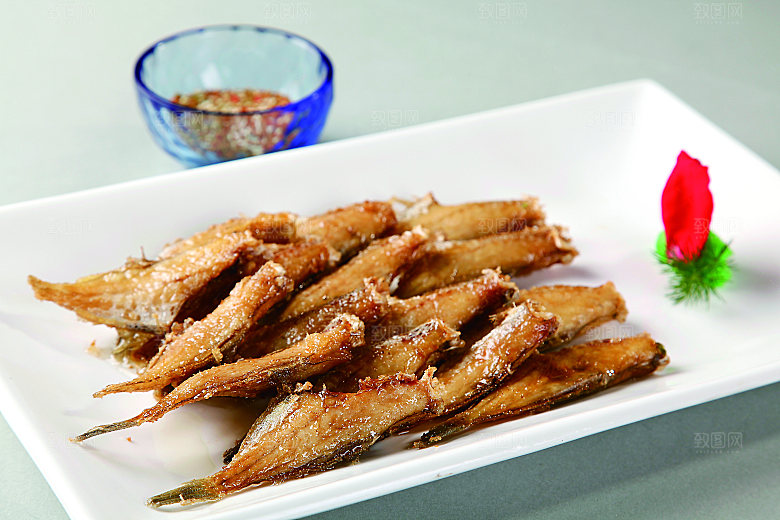 蒜香扒皮鱼餐饮高清图片素材