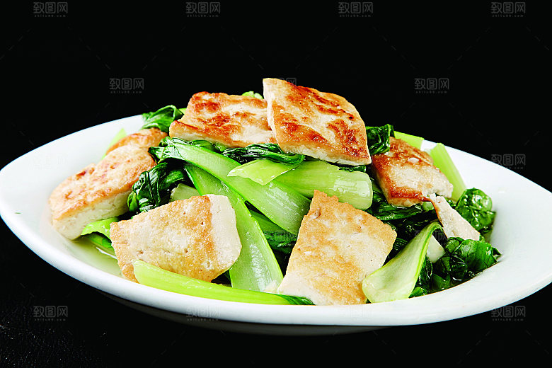 青菜豆腐 餐饮高清图片素材