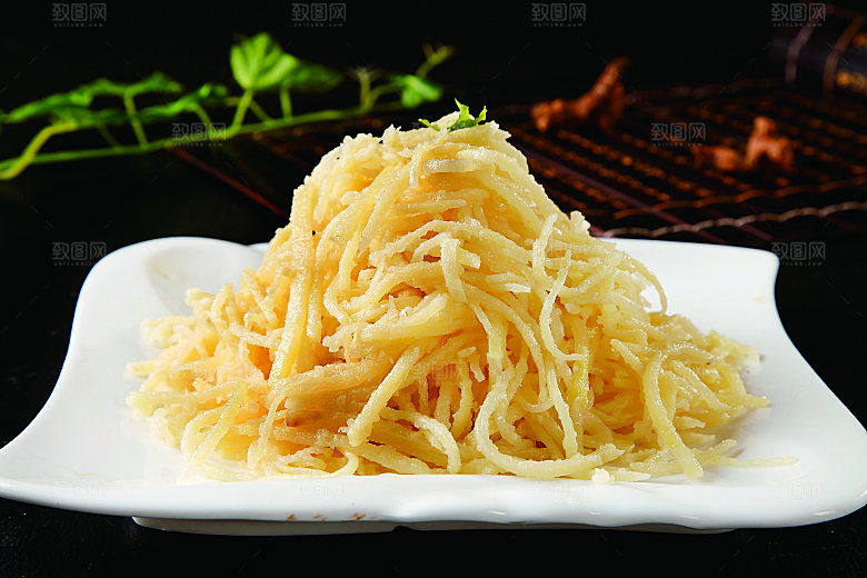 蒜香白玉丝餐饮高清图片素材