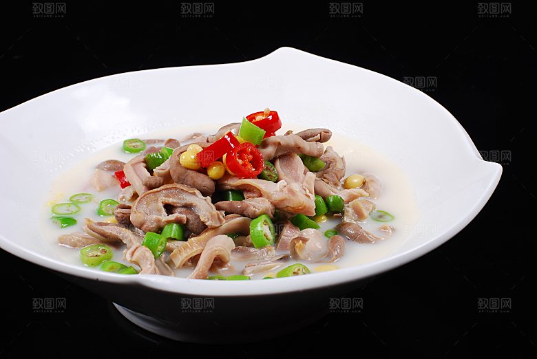 青椒焖肚餐饮高清图片素材