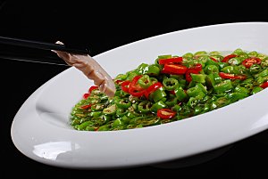 青椒焖猪餐饮高清图片素材