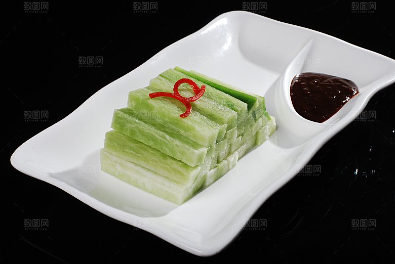 青萝卜沾餐饮高清图片素材