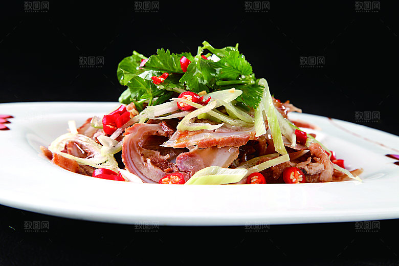 蒜香月牙骨餐饮高清图片素材