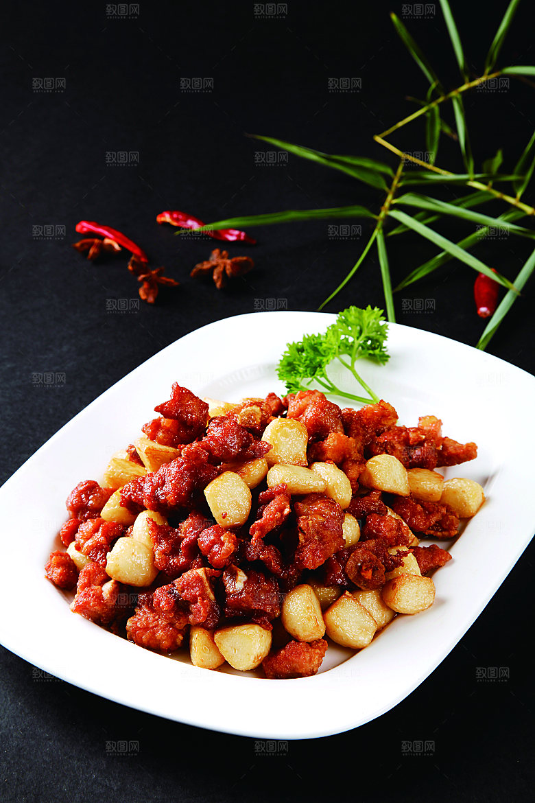 蒜香仔骨餐饮高清图片素材