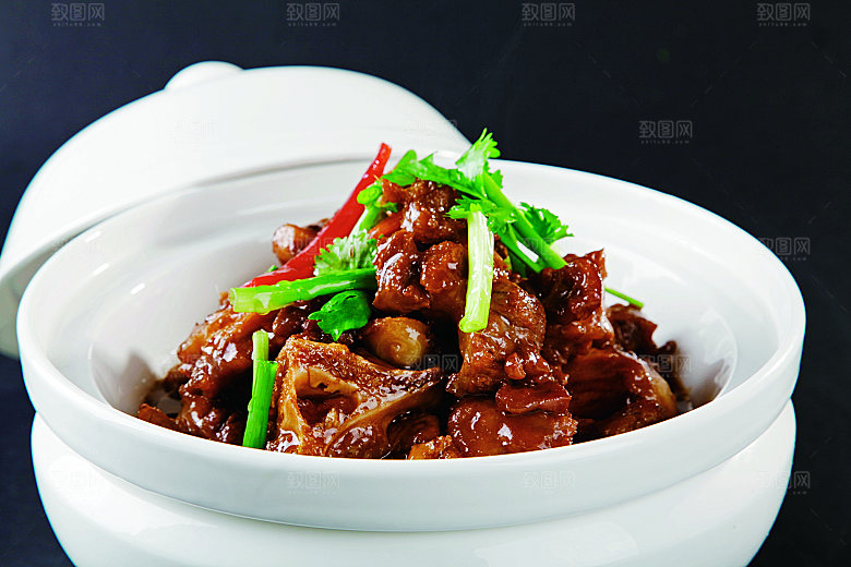 石锅牛尾餐饮高清图片素材