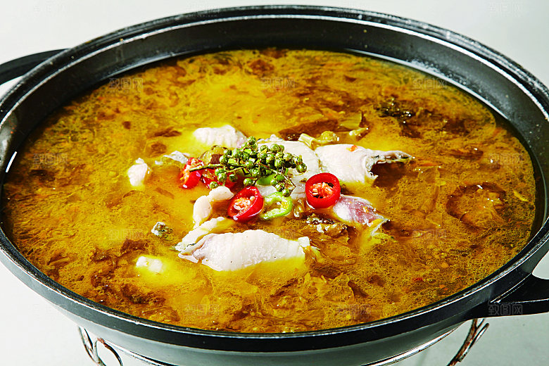 石锅酸菜鲈鱼 餐饮高清图片素材