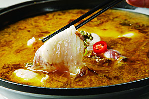 石锅酸菜鲈鱼餐饮高清图片素材