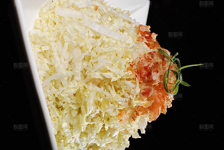 虾干拌白餐饮高清图片素材