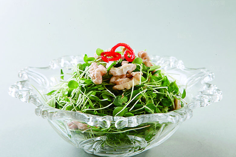 香椿拌桃仁餐饮高清图片素材