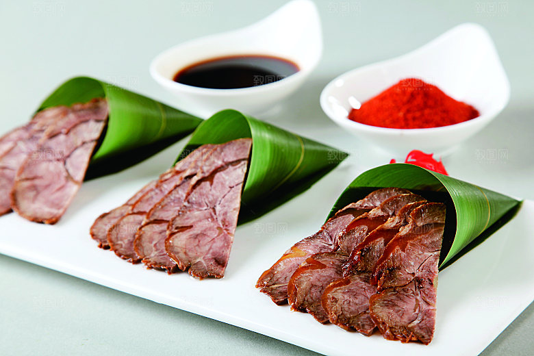 私房拌牛肉餐饮高清图片素材