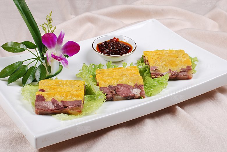 蛋黄牛肉餐饮高清图片素材