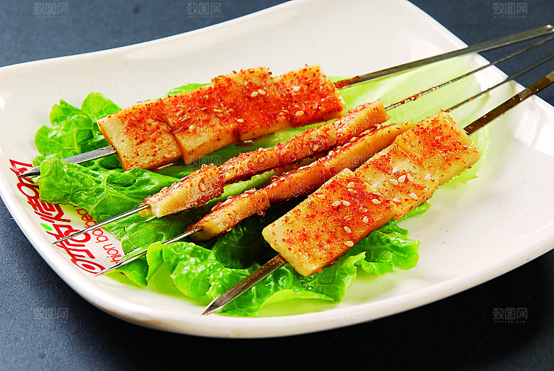 碳烤牛板筋餐饮高清图片素材