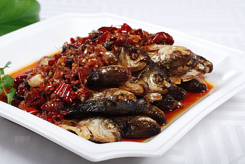 豆豉辣椒蒸火焙餐饮高清图片素材