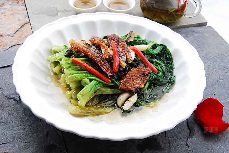 豆豉鲮鱼油麦餐饮高清图片素材