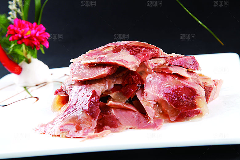 香汁鹿肉餐饮高清图片素材