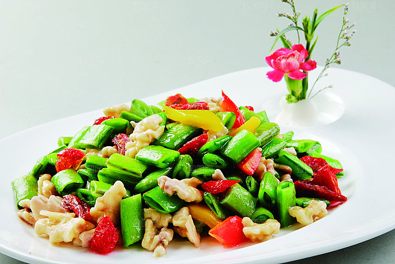 蜜豆炒桃仁餐饮高清图片素材