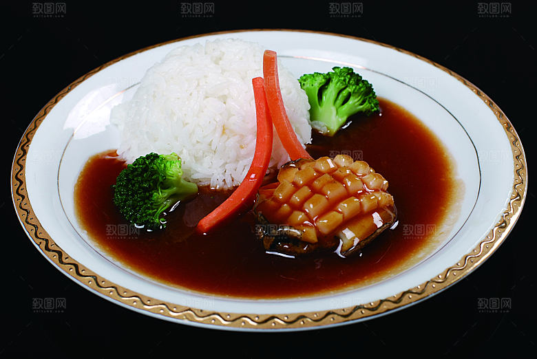 鲍鱼扣餐饮高清图片素材