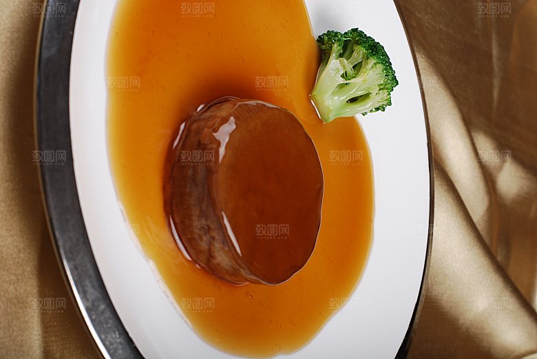 鲍汁扣白灵餐饮高清图片素材